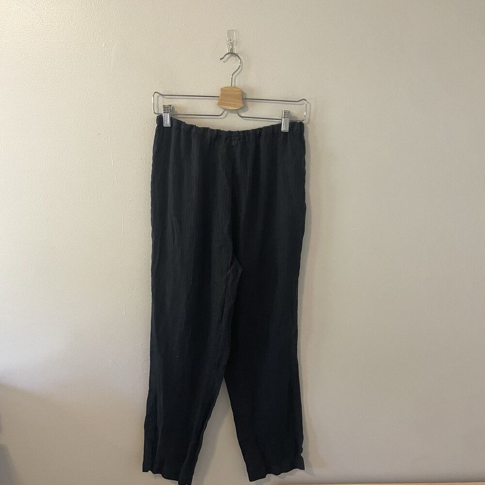 Eileen Fisher Irish Linen Lightweight Pants Beach Minimal Sz S Elastic Waist